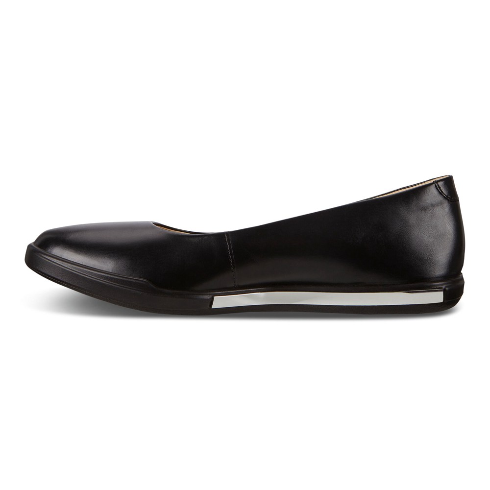 ECCO Womens Ballerinas Black - Simpil Ii Slip-On - EVU-190267